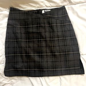 NWT Plaid Mini Skirt - Dark Grey